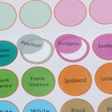 Maxbell Maxbell 4 Sheets Essential Oil Bottle Cap Labels Aromatherapy Vial Stickers  English