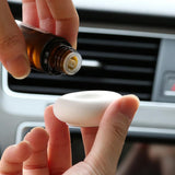 Maxbell Maxbell Diatomite Earth Car Air Freshener Essential Oils Diffuser with Bottle White