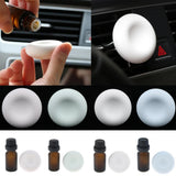 Maxbell Maxbell Diatomite Earth Car Air Freshener Essential Oils Diffuser with Bottle White