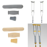 Maxbell Maxbell 1 Set Crutch Accessory Kit Crutch Pad+Handle Grip Covers+Tip Cover Gray