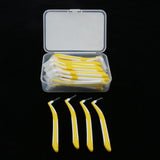 Maxbell Maxbell 30 Pieces Interdental Brush Toothpick Floss Teeth Cleaner Oral Care Yellow