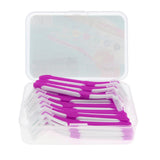 Maxbell Maxbell 30 Pieces Interdental Brush Toothpick Floss Teeth Cleaner Oral Care Rose Red