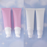 Maxbell Maxbell 2 Pieces Empty Portable Tubes Cosmetic Cream Lotion Travel Bottle 50g White