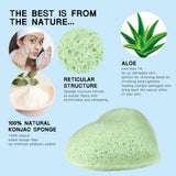 Maxbell Maxbell Konjac Cleaning Sponge Puff Exfoliating Facial Sponge for Deep Clean Green