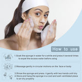 Maxbell Maxbell Konjac Cleaning Sponge Puff Exfoliating Facial Sponge for Deep Clean Black