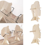 Maxbell Maxbell Brief Style Wood Sunglasses Eyeglass Rack Display Stand Desk Holder Male