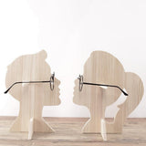 Maxbell Maxbell Brief Style Wood Sunglasses Eyeglass Rack Display Stand Desk Holder Female