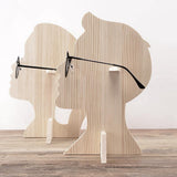 Maxbell Maxbell Brief Style Wood Sunglasses Eyeglass Rack Display Stand Desk Holder Female