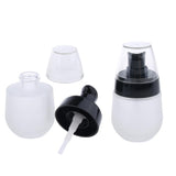 Maxbell Maxbell 2 Pieces 30ml Frosting Glass Refillable Empty Pump Spray Bottle Black Pump