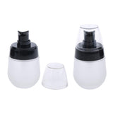Maxbell Maxbell 2 Pieces 30ml Frosting Glass Refillable Empty Pump Spray Bottle Black Pump