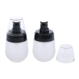 Maxbell Maxbell 2 Pieces 30ml Frosting Glass Refillable Empty Pump Spray Bottle Black Pump