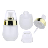Maxbell Maxbell 2 Pieces 30ml Frosting Glass Refillable Empty Pump Spray Bottle Gold Pump