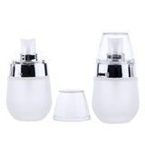 Maxbell Maxbell 2 Pieces 30ml Frosting Glass Refillable Empty Pump Spray Bottle Sliver Pump