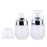 Maxbell Maxbell 2 Pieces 30ml Frosting Glass Refillable Empty Pump Spray Bottle Sliver Pump