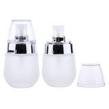 Maxbell Maxbell 2 Pieces 30ml Frosting Glass Refillable Empty Pump Spray Bottle Sliver Pump