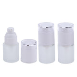 Maxbell Maxbell 3 Piece 20ml Frosting Glass Refillable Empty Pump Spray Bottle 01 White Cap