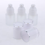 Maxbell Maxbell 3 Piece 20ml Frosting Glass Refillable Empty Pump Spray Bottle 01 White Cap