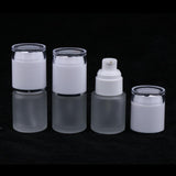 Maxbell Maxbell 3 Piece 20ml Frosting Glass Refillable Empty Pump Spray Bottle 01 White Cap