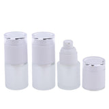 Maxbell Maxbell 3 Piece 20ml Frosting Glass Refillable Empty Pump Spray Bottle 01 White Cap