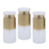 Maxbell Maxbell 3 Piece 20ml Frosting Glass Refillable Empty Pump Spray Bottle 01 Golden Cap