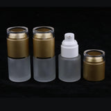 Maxbell Maxbell 3 Piece 20ml Frosting Glass Refillable Empty Pump Spray Bottle 01 Golden Cap