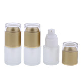 Maxbell Maxbell 3 Piece 20ml Frosting Glass Refillable Empty Pump Spray Bottle 01 Golden Cap