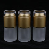Maxbell Maxbell 3 Piece 20ml Frosting Glass Refillable Empty Pump Spray Bottle 01 Golden Cap
