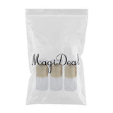 Maxbell Maxbell 3 Piece 20ml Frosting Glass Refillable Empty Pump Spray Bottle 01 Golden Cap