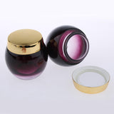 Maxbell 120g Glass Mask Jar Cream Empty Container with Screw Thread Lid Gold Lid