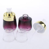Maxbell Maxbell 2Pcs 30ML Glass Perfume Bottle Pump Sprayer Makeup Vials Gold Pump