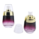 Maxbell Maxbell 2Pcs 30ML Glass Perfume Bottle Pump Sprayer Makeup Vials Gold Pump