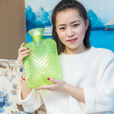 Maxbell Maxbell 2L Durable PVC Massage Thickened Hot Water Bottle with Cloth Cover Green
