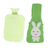 Maxbell Maxbell 2L Durable PVC Massage Thickened Hot Water Bottle with Cloth Cover Green