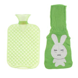 Maxbell Maxbell 2L Durable PVC Massage Thickened Hot Water Bottle with Cloth Cover Green