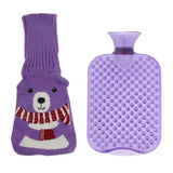 Maxbell Maxbell 2L Durable PVC Massage Thickened Hot Water Bottle with Cloth Cover Purple