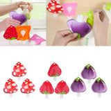 6pcs Refillable Empty Squeeze Pouch Lotion Squeezable Bag Bottle Strawberry