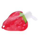 6pcs Refillable Empty Squeeze Pouch Lotion Squeezable Bag Bottle Strawberry