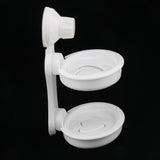 Maxbell Maxbell Traceless Suction Double Layer Soap Holder Bathroom Shower Soap Box Dish