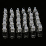 60 Pieces Mini Clear Glass Jars Vials Essential Oil DIY Decoration Bottles