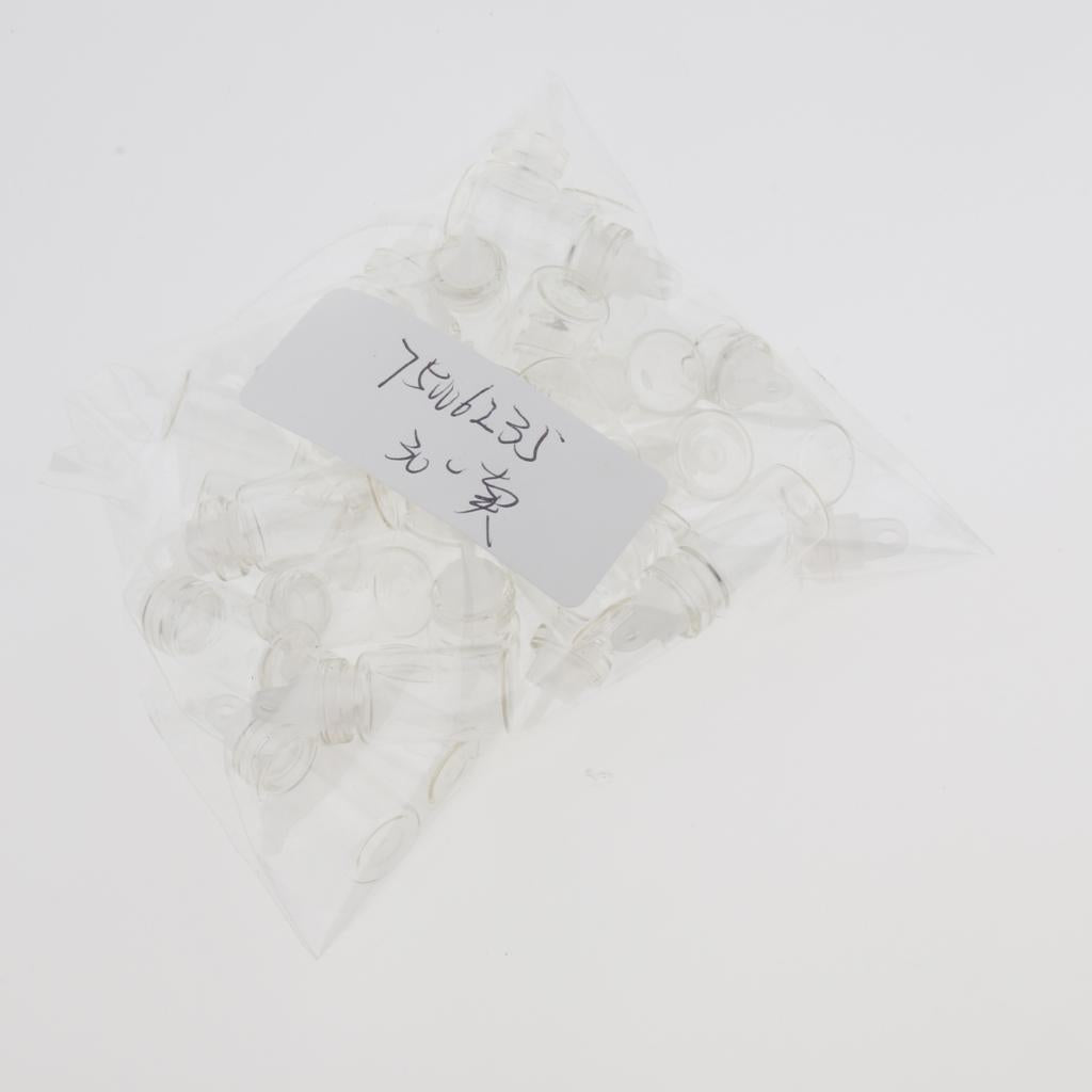Maxbell Maxbell 30 Pieces Mini Clear Glass Jars Essential Oil DIY Decoration Bottles 1ML