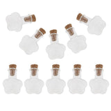 Maxbell 10pcs Mini Empty Glass Wishing Bottles Perfume Jars with Cork Stoppers 06