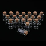 40Pcs 5+10ml Mini Cork Stoppers DIY Decoration Glass Bottle Wishing Vials