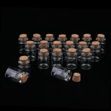 40Pcs 5+10ml Mini Cork Stoppers DIY Decoration Glass Bottle Wishing Vials