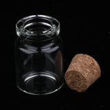 40Pcs 5+10ml Mini Cork Stoppers DIY Decoration Glass Bottle Wishing Vials