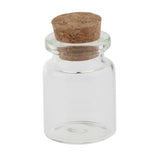 40Pcs 5+10ml Mini Cork Stoppers DIY Decoration Glass Bottle Wishing Vials