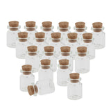 40Pcs 5+10ml Mini Cork Stoppers DIY Decoration Glass Bottle Wishing Vials