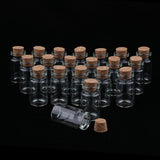 40Pcs 5+10ml Mini Cork Stoppers DIY Decoration Glass Bottle Wishing Vials