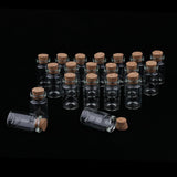 40Pcs 5+10ml Mini Cork Stoppers DIY Decoration Glass Bottle Wishing Vials