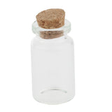 40Pcs 5+10ml Mini Cork Stoppers DIY Decoration Glass Bottle Wishing Vials