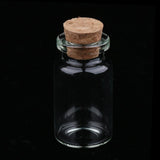 40Pcs 5+10ml Mini Cork Stoppers DIY Decoration Glass Bottle Wishing Vials